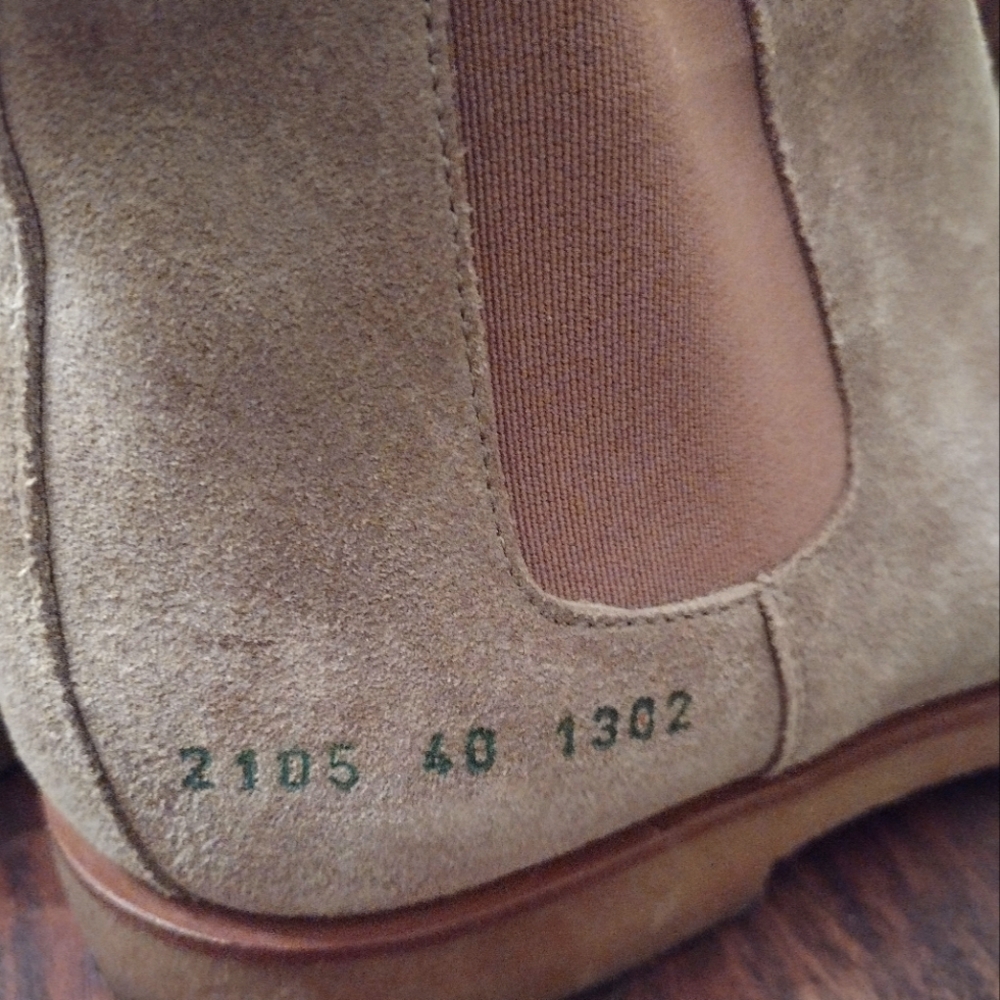 Common Projects Tan Suede Chelsea Boots Size 40 (Men's 7/Women's 10) - Picture 3 of 10